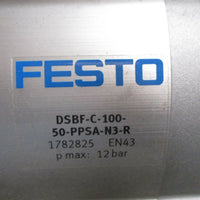 FESTO DOUBLE ACTING AIR CYLINDER DSBFC10050PPSAN3R