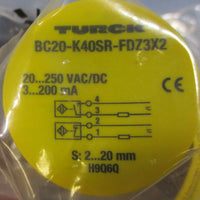 Turck BC20K40SRFDZ3X2 Capacitive Proximity Sensor 20250VAC/DC 3200mA S: 220