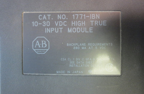 Allen Bradley 1771IBN 1030 VDC High True Input Module