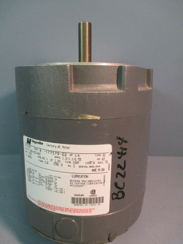 MAGNETEK CENTURY AC Motor 1/4 HP 1725 RPM 3PH H157