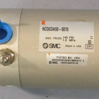 SMC NCDGDA500075 Pneumatic Cylinder 1/2" Stroke 145 PSI 1.0 MPa Max