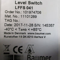Baumer LFFS 041 Level Switch 11101289 1236V/70mA In, 50mA Max Out, 101974706