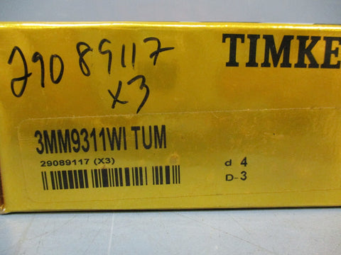 Timken 3MM9311WI TUM Angular Contact Ball Bearing d4 D3 NEW