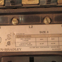 Allen Bradley 520VFEOD Size 4 Starter Contactor w/ 4018580201 Relay Used