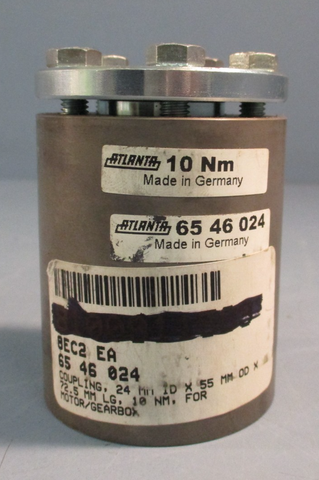 Atlanta 6546024 Multi-Tooth Coupling 10 Nm 24mm x 55mm OD x 72.5mm Lg