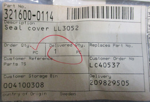 (Lot of 2) Lova 3052 Seal Cover LL3052 80mm OD, 30mm ID Tetra Pak 321600-0114