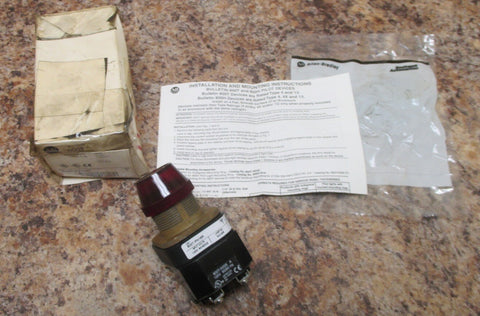 Allen Bradley Pilot Light Bulletin 800TPH16R Ser T Red XFMR w/ High Visibility