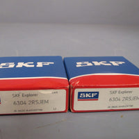 Lot of 2 SKF Radial/Deep Groove Ball Bearing 6304 2RSJEM