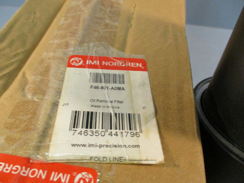 IMI NORGREN F46-801-A0MA Oil Remover Filter 1" PTF Threads 250PSIG 17 Bar