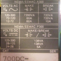Allen Bradley 700DCNM000Z24 Ser B Control Relay 700NA00 Ser B
