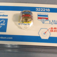 NORDSON SATURN 322218 GLUE NOZZLE ASSEMBLY BRASS 100 MESH 0.018" x 0.100