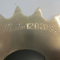Martin 2B20SS Roller Chain Sprocket 50mm Bore Stainless Steel 20 Teeth