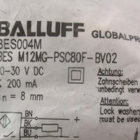 Balluff BES004M Inductive Proximity Sensor BES M12MGPSC80FBV02 1030VDC SN 8mm