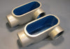 Lot of 2 Thomas & Betts 2" LL67 Form 7 Conduit Body Gray Iron w/ Zinc Plating
