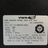 VWR Standard 3500 89032092 Orbital Shaker, 12.5"x10.5" Platform, 35 lbs Max