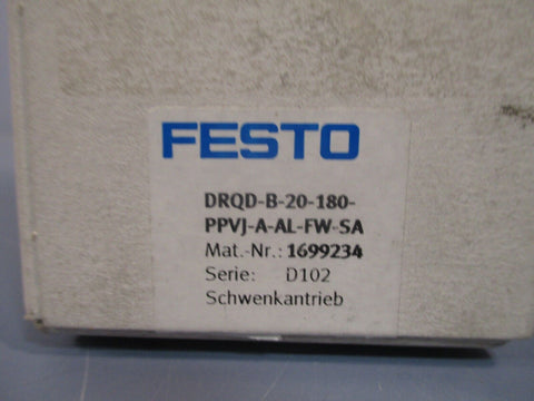 FESTO SEMI ROTARY DRIVE 1699234 DRQD-B-20-180-PPVJ-A-AL-FW-SA