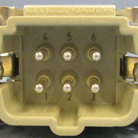(Lot of 3) Harting HAN 6EMs Connector Plug 09 33 006 2601, 16A, 500V, 6kV 3