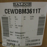 Baldor CEWDBM3611T Washdown Duty Motor w/ Stearns Brake 3HP 1-1/8" Shaft Dia