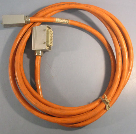 Indramat 04-0101 N.C. Cable 20Ft Long IN-197-02-21-092 W/ 2 Connector Sockets