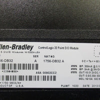 AllenBradley 1756OB32 Ser. A ControlLogix 32 Point D/O Module FW 3.2