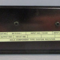 Sola 86153101 Custom Rectifier 115/230 Input VAC 3/2 Input Amp