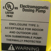 LMI Milton Roy B132465SI Electromagnetic Dosing Pump 230VAC .80A 4.5GPH 50PSI