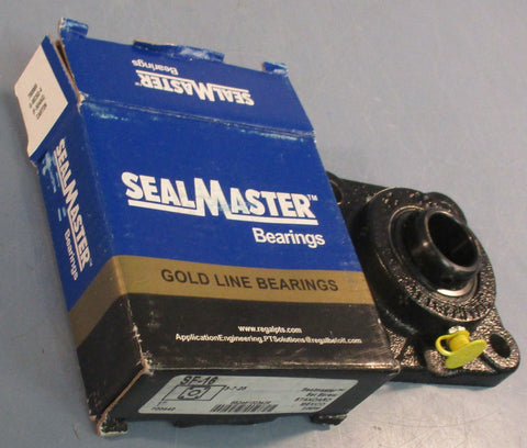 SealMaster SF-16 4-Bolt Flange Bearing SF16 1" ID 3-15/16" Length 1-5/8" Height