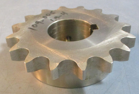 Linn Gear 60B16SS 1-1/4 Stainless Steel Sprocket 1-1/2" Bore 3" Hub Dia 16 Teeth