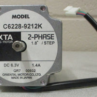 Oriental Motor C6228-9212K Vexta Stepping Motor 2 Phase 1.8 Deg. Step 1/4" Shaft