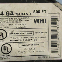 Cerrowire E85964A Insulated Machine Tool Wire 14 GA 500 FT Long White 600V