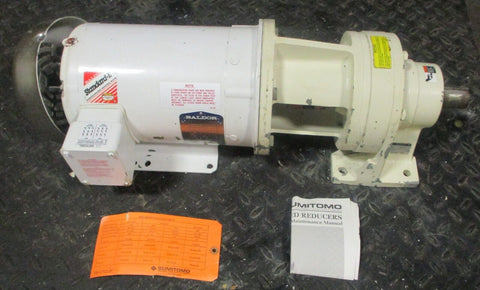 Sumitomo CNH-4115Y-8 Geared Baldor CWDM3611T Washdown Duty Motor 1-1/2" Shaft Di