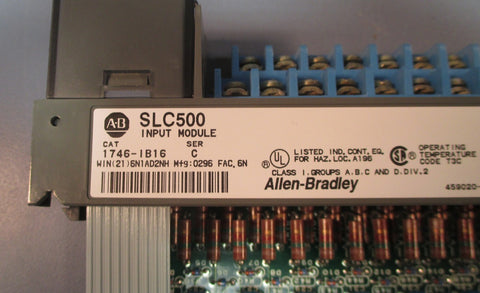 Allen Bradley 1746IB16 SLC500 Series C Input Module 1030VDC Used