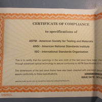 VWR 57334596 #325 U.S. Standard Testing Sieve 8" Dia 0.032mm Wire Dia