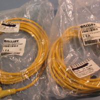 LOT OF 2 BALLUFF ELECTRICAL SENSOR CABLE C21BE300VY150F 250V, 22AWG 3PIN