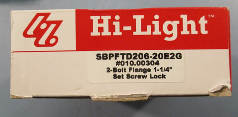 HiLight SBPFTD20620 2Bolt Flange Bearing 11/4" Bore Set Screw Lock Lot of 3