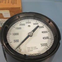 ASHCROFT 451279SS02L5000 DURAGAUGE SIZE: 41/2" RANGE 5000PSI PRESSURE GAUGE
