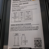 Tork 24 Hr Digital Electronic Timer Switch (Indoor/Outdoor) E Series E101B