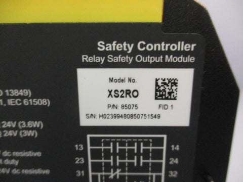 BANNER XS2RO Safety Controller, Relay Safety Output Module 85075