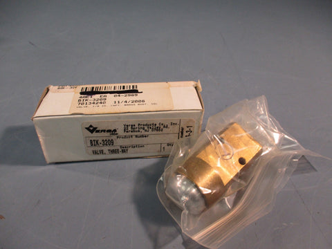 Versa Valves BIK-3209 Three-Way Valve Brass Body 1/8" NPT