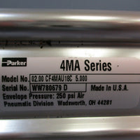 Parker Pneumatic Air Cylinder 02.00 CF4MAU18C 5.000 250 PSI NEW