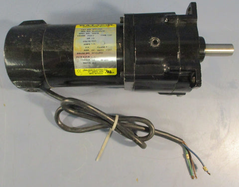 Baldor GPP12545 Gearmotor 90 VDC 1/8 HP 40:1 Ratio 62.5 RPM 5/8" Shaft Dia