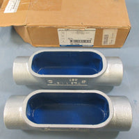 T&B 11/2" C57 BlueKote Rigid Conduit Outlet Body Lot of 2  New
