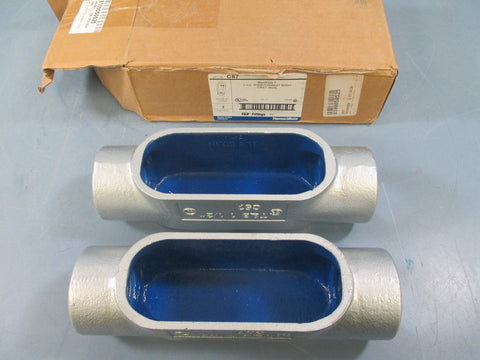 T&B 11/2" C57 BlueKote Rigid Conduit Outlet Body Lot of 2  New