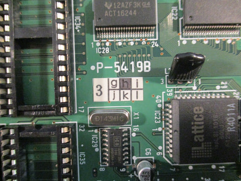 Ishida Scales P5419B Main Remote Control Board P5419B 71/4" Length