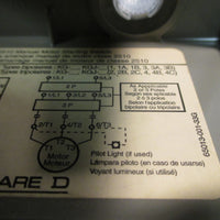 SQUARE D MANUAL MOTOR STARTING SWITCH CLASS 2510 TYPE K NEMA 1 2510KG1B