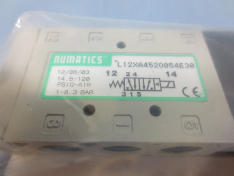 Numatics L12XA4520054E30 Solenoid Valve 14.5  120 Psig Air 18.3 Bar