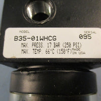 Watts B3501WHCG Integral Filter/Regulator 1/8" 250PSI Max W/ Gauge