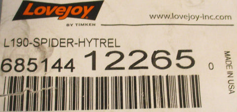 Lovejoy L190 Spider-Hytrel 685144-12265 Jaw Coupling Insert 4.5" Long