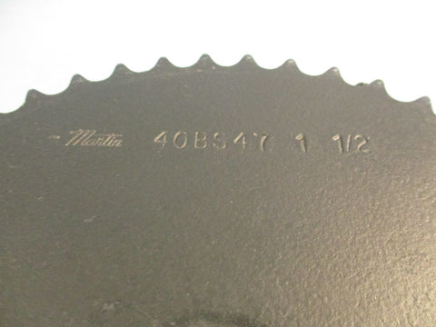 Martin Sprocket 40BS47 1 1/2 Sprocket, Bored to size 1 1/2" bore 47 Teeth