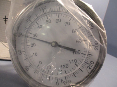 B5A9II Thermometer, Dial Part# 0440842 0250 DEG F w/9" Stem